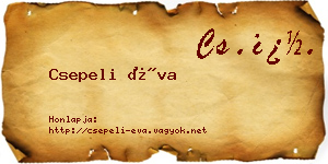 Csepeli Éva névjegykártya
