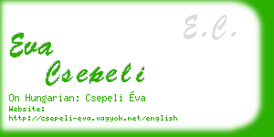 eva csepeli business card